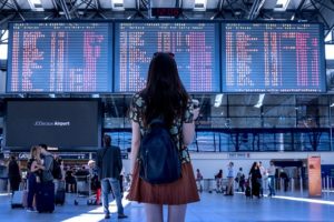 Woman in Airport Terminal