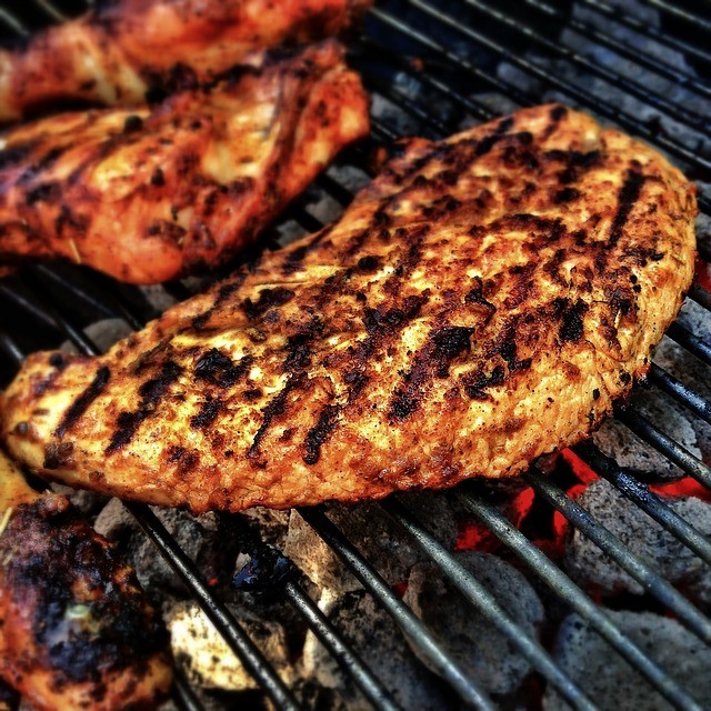Steak on grill, protein