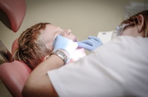 Dentist and child