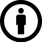 Icon of man in circle