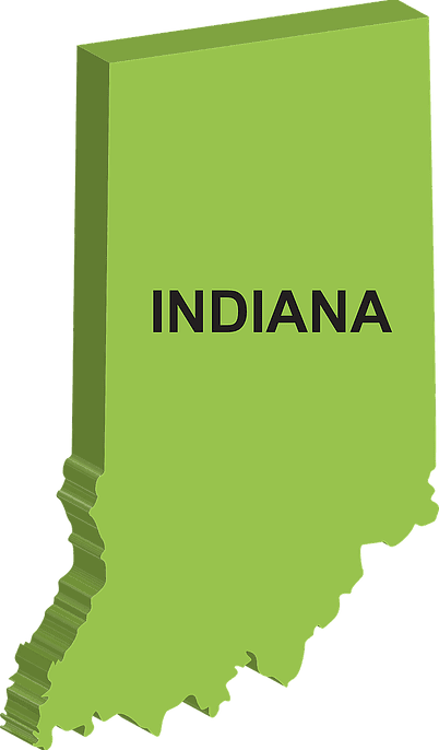 Indiana State Map Green