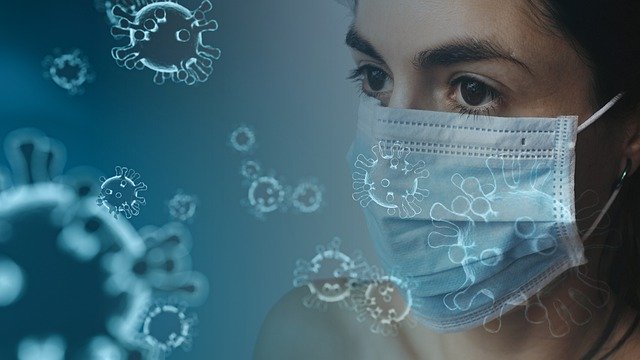 Lady wearing mask