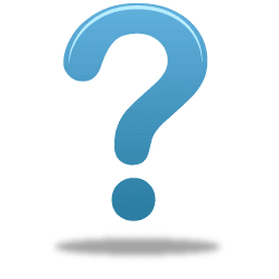 Blue question mark