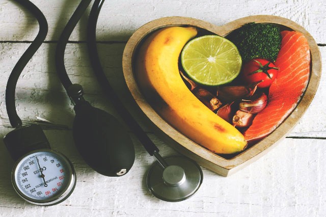 fruits on heart shaped plate