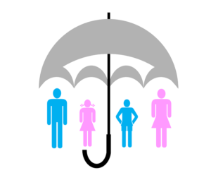 Umbrella with Family 