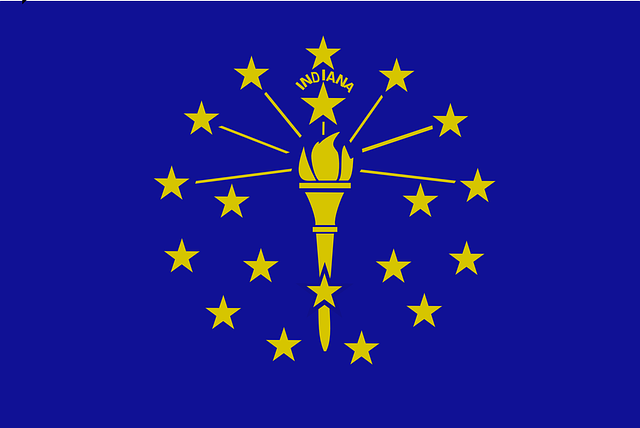 Indiana Gold Blue Flag