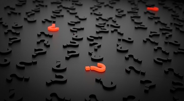 Question mark magnets layed out
